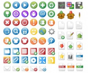 Web design vector icons free material