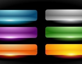 Color web buttons set vector