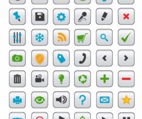 Icon set of web design vectors