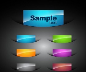 Web colored elements vector material