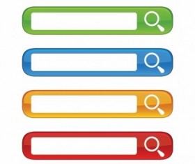 Vector colorful website search boxes material
