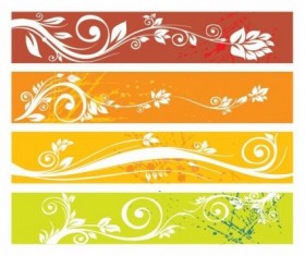 Free floral banners graphic vectors