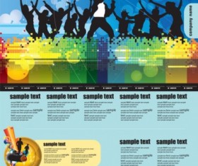 Fashion modern website templates vector set 04