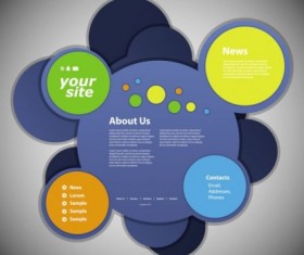 Creative circular website template vector