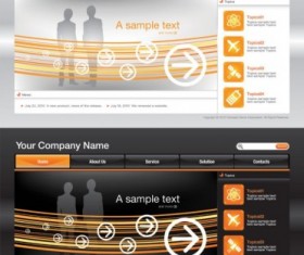 Fashion modern website templates vector set 05