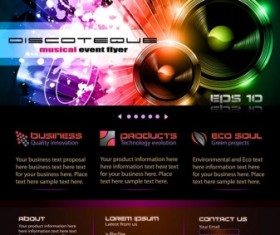 Fashion modern website templates vector set 01