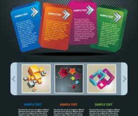 Fashion modern website templates vector set 02