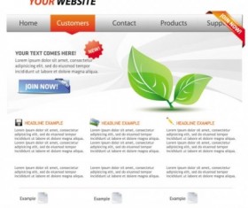 Eco theme website template vector