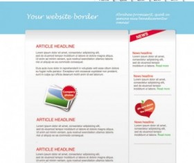 Simple template web vector design