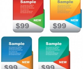 Price banner business website vector material