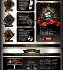 Vintage ornate website decorative template vecto