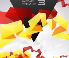 Creative origami design background template vector 01