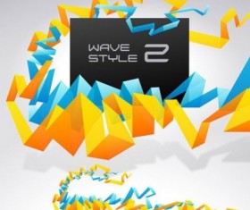 Creative origami design background template vector 02