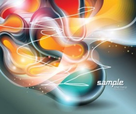 Simple colorful abstract vector material 01