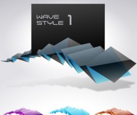 Creative origami design background template vector 03