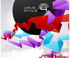 Creative origami design background template vector 04