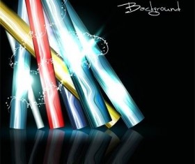 Magic wand with modern background vector