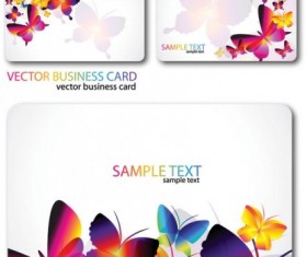 Beautiful butterflies cards background vector