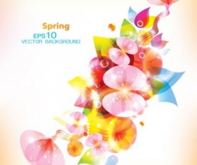 Beautiful floral spring background vector 02