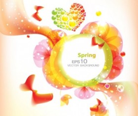 Modern floral spring background vector 01