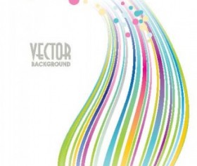 Colored lines with dot vector background