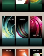 3D abstract cover brochure vector material