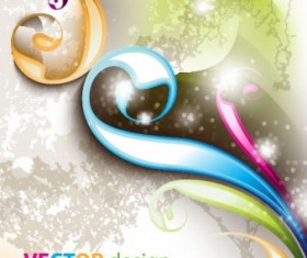 Delicate fashion background art vector 01