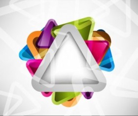 Colored Triangle vector abstract background