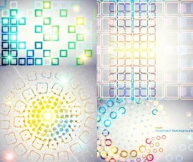 Circular with square modern background vector graphics