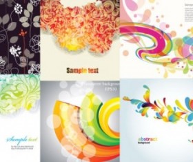 Abstract floral art background graphics vector