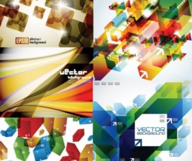 Colorful geometric shapes background fashion vector