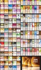 Set of business card abstract styles vector