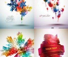 Balloon with stars and ribbons background vectors