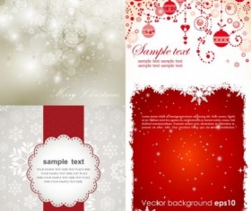 Vector set of christmas shiny background material 01