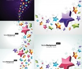 Fashion background with stars vector material