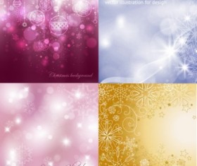Vector set of christmas shiny background material 08