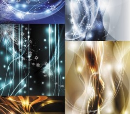Abstract lines with light dynamic background vector