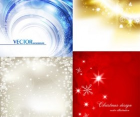 Bright stars with snow background vector