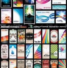 Vector business cards set material