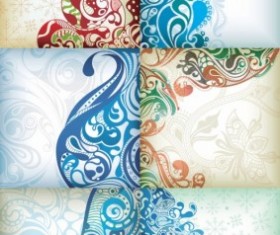 Ornaments pattern floral background vector