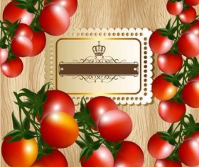 Fresh tomatoes with background vecotr