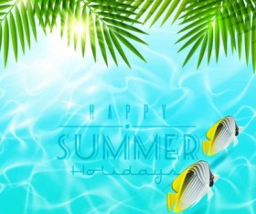 Beautiful summer holiday sea background vector