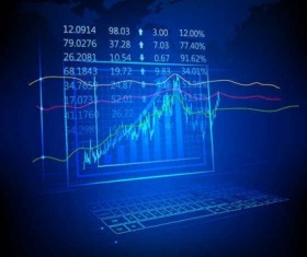 Financial infographics chart vector template