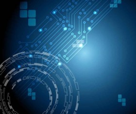 Blue styles tech background vector 02