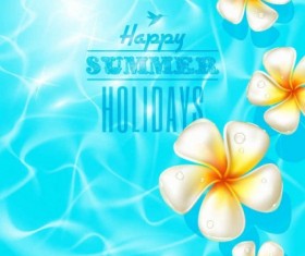 Beautiful summer background with flower vector