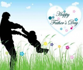 Father day background shiny vector set