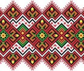 Retro knitting patterns seamless vector material 03