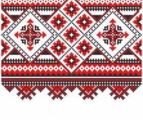 Retro knitting patterns seamless vector material 04