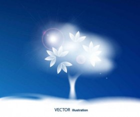 Blue sky with bubbles vector background graphics 01