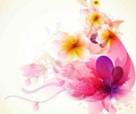 Refreshing flowers dream background art vector